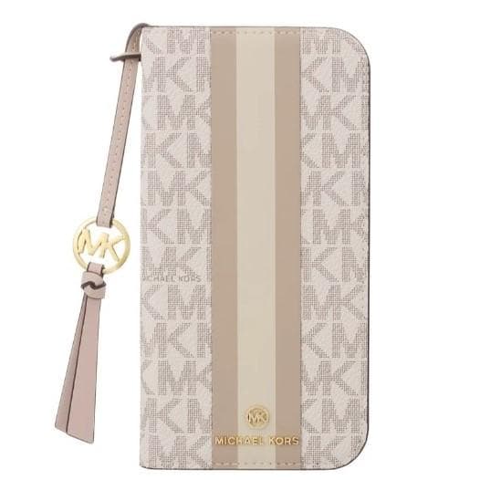 超特価!! マイケルコース＊ 手帳型ストライプ iPhone16Proケース