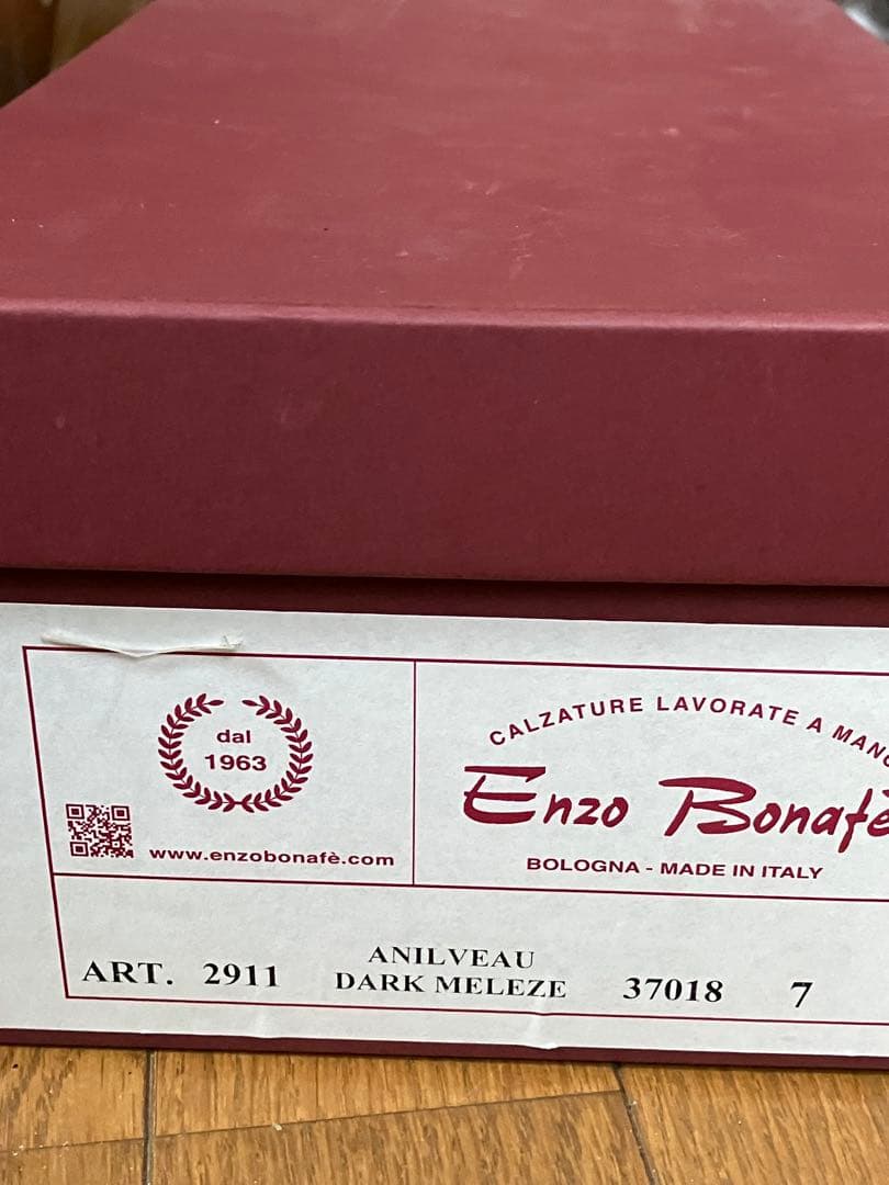 Enzo Bonafè エンツォボナフェプレーントゥ ダークブラウン7