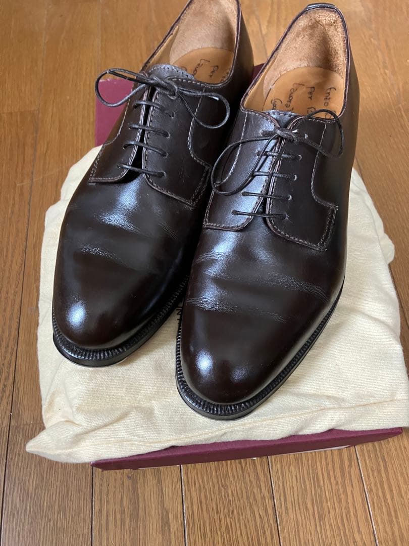 Enzo Bonafè エンツォボナフェプレーントゥ ダークブラウン7