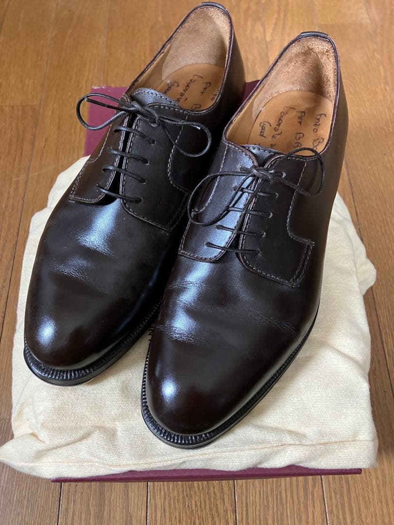 Enzo Bonafè エンツォボナフェプレーントゥ ダークブラウン7