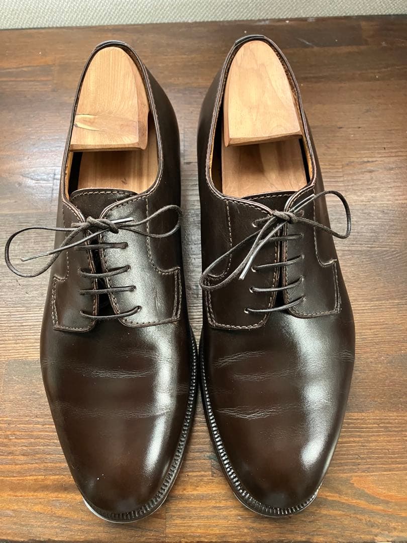 Enzo Bonafè エンツォボナフェプレーントゥ ダークブラウン7