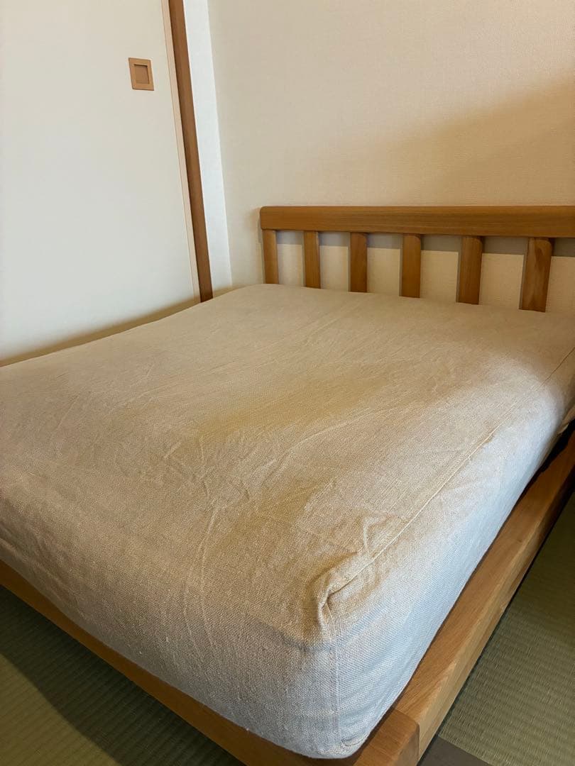 Re:CENO AGURAソファ1.5人掛け　ベージュ　リネン