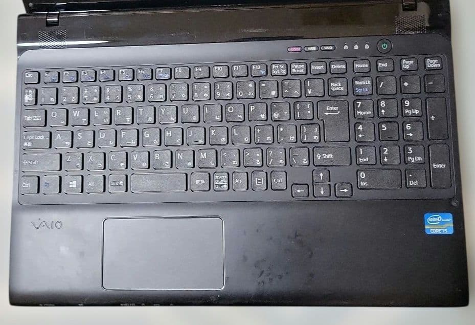 vaioノートPC　ジャンク扱い