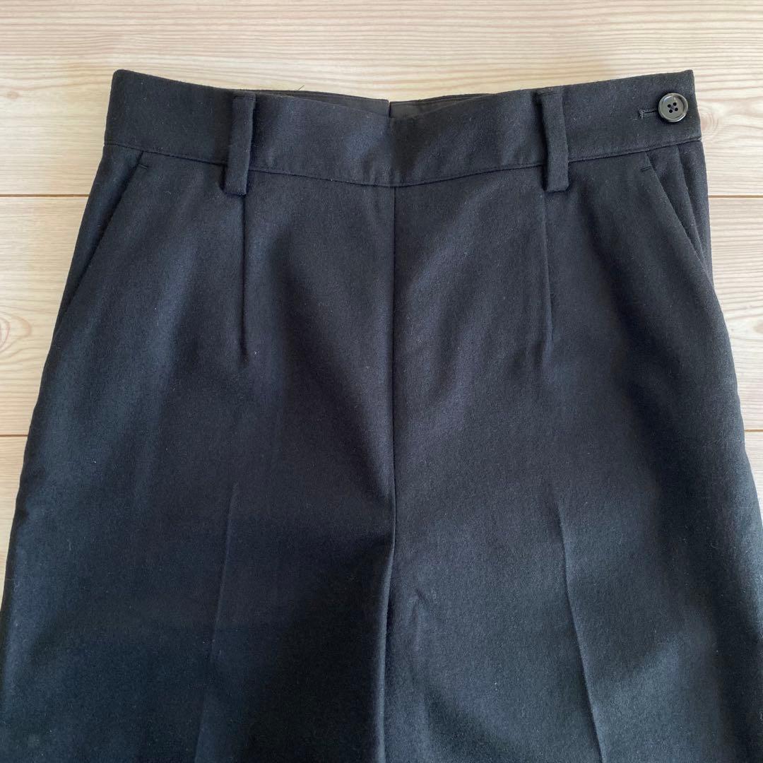 マーガレットハウエル FOX BROTHERS フランネル パンツ Ⅱ ブラック