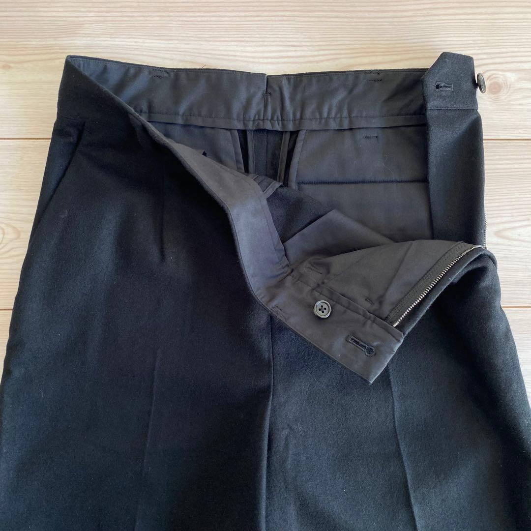 マーガレットハウエル FOX BROTHERS フランネル パンツ Ⅱ ブラック