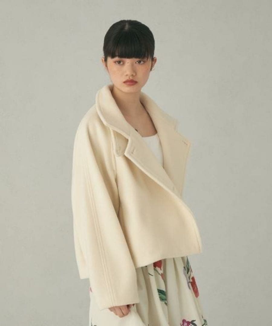 EMMEL REFINES スタンドカラー ショート コート