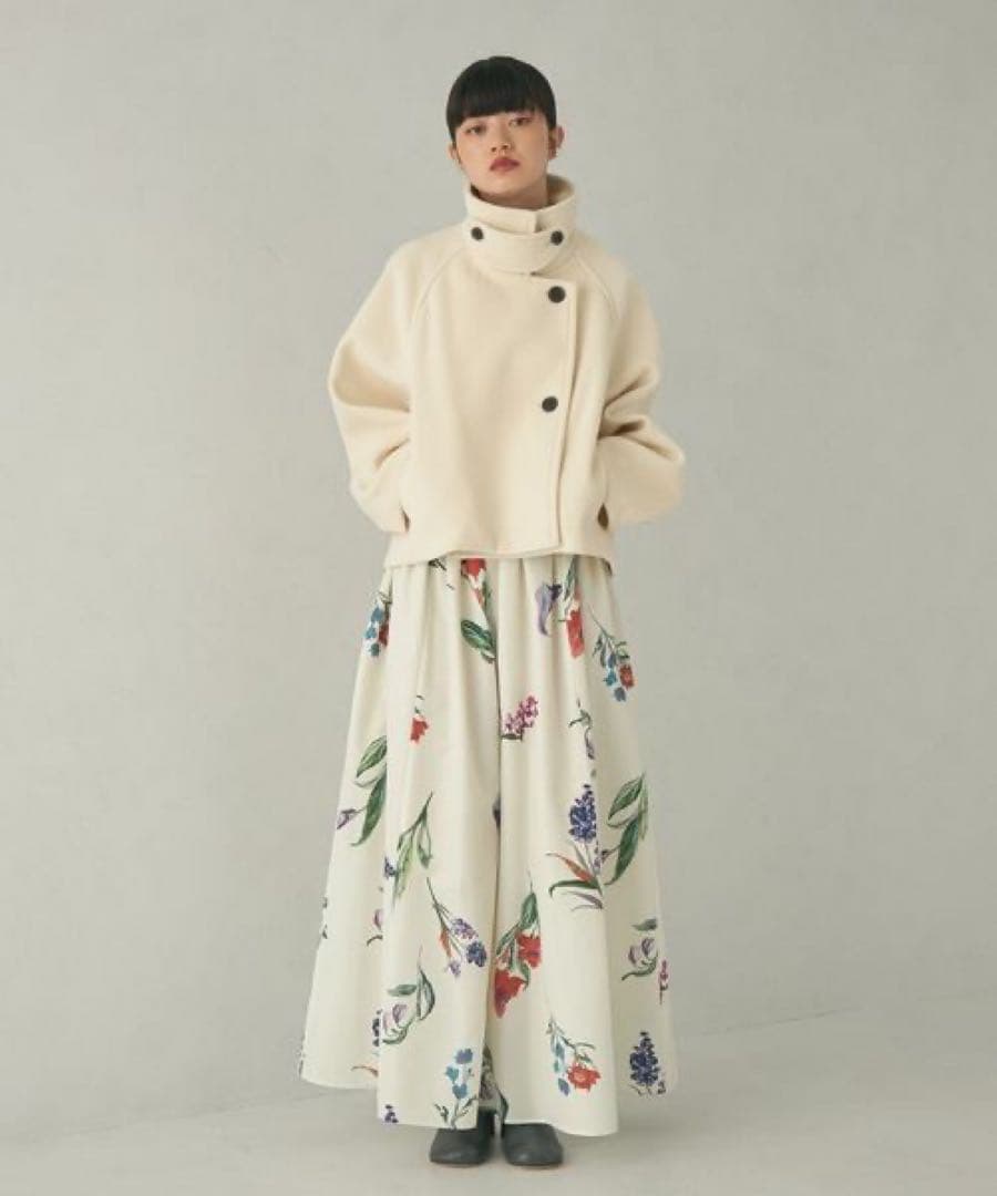 EMMEL REFINES スタンドカラー ショート コート