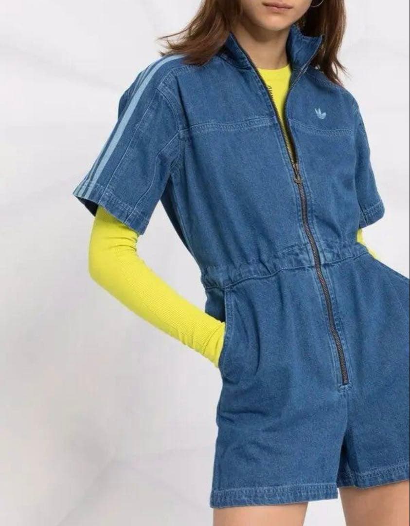 【美品】adidas アディダス Adicolor Denim Jumpsuit