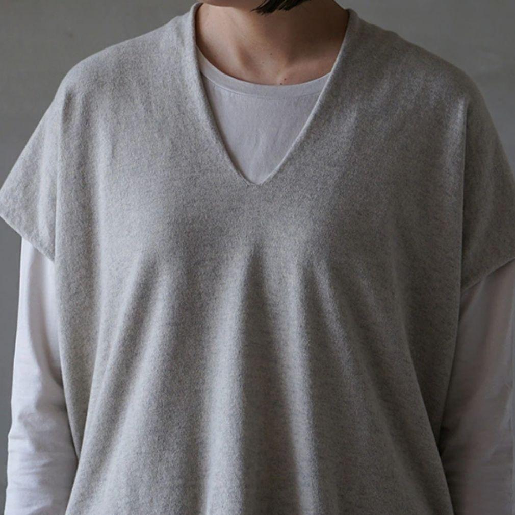 ✨美品✨evam eva　ウール　ニットベスト　ライトグレー　M　日本製