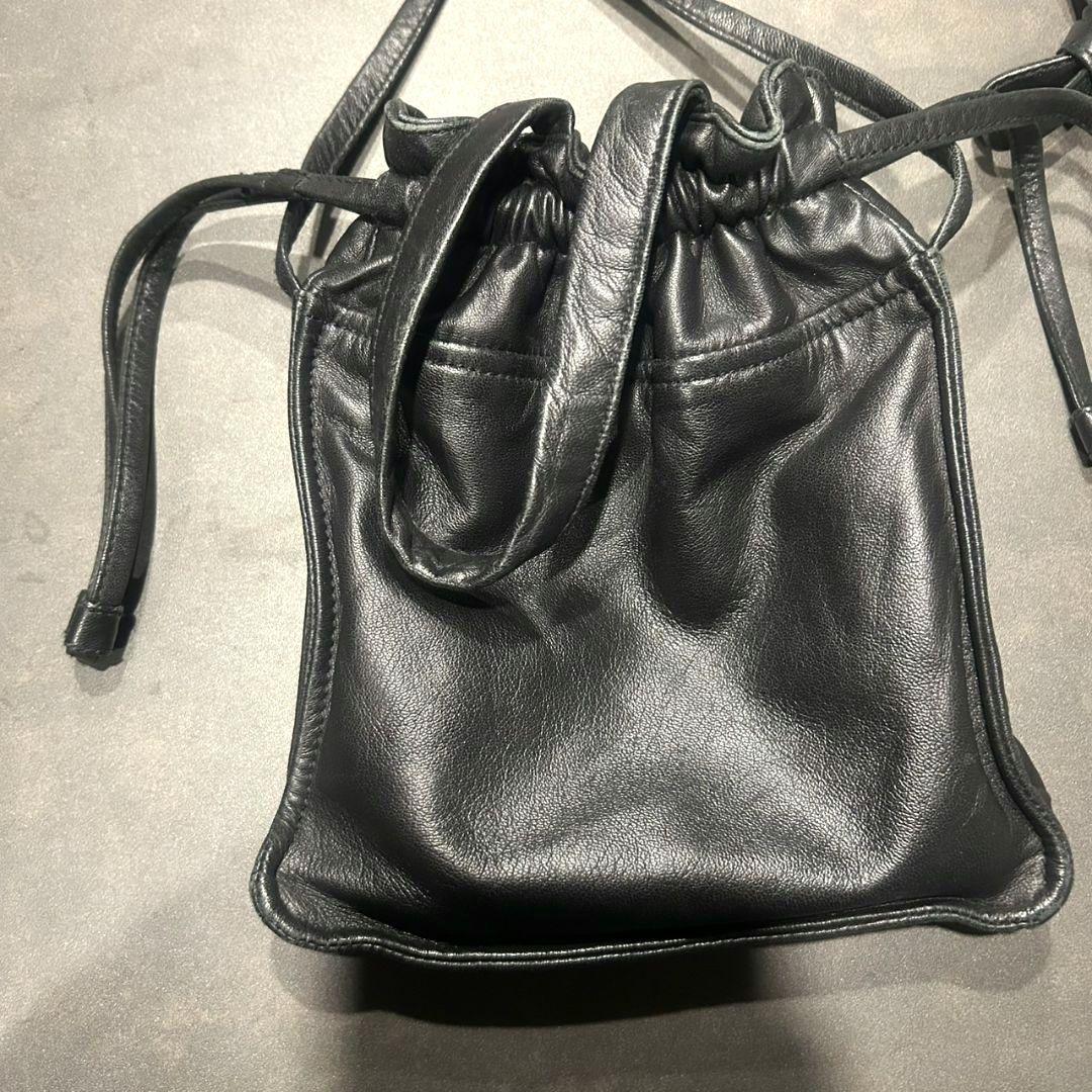 CCU LEATHER SHEEP SKIN BAG 巾着バッグ