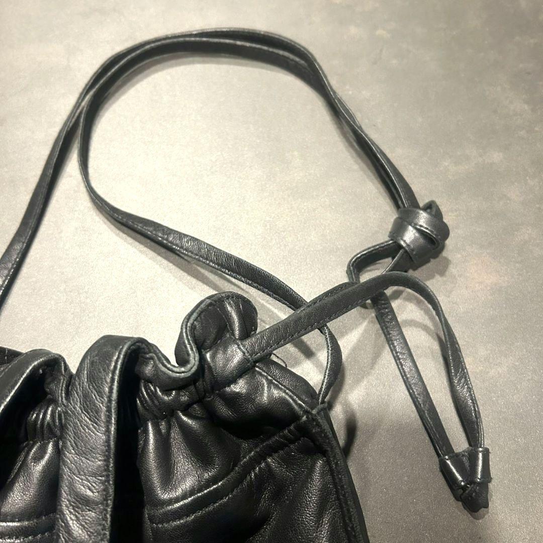 CCU LEATHER SHEEP SKIN BAG 巾着バッグ