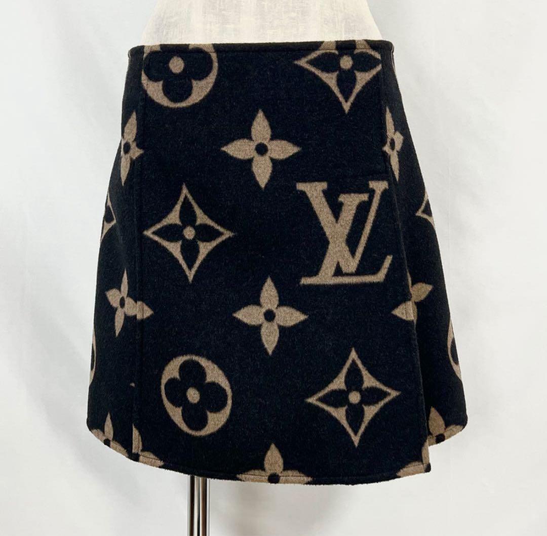 24日まで限定価格⭐︎LOUIS VUITTON モノグラム ウール スカート　M