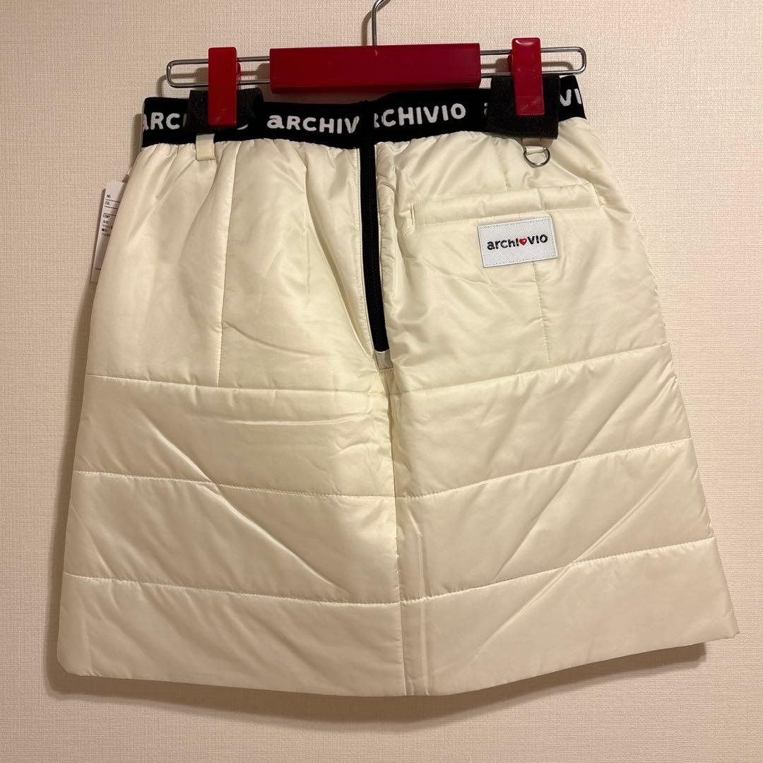 アルチビオ ウエストロゴ中綿撥水スカート 36 白