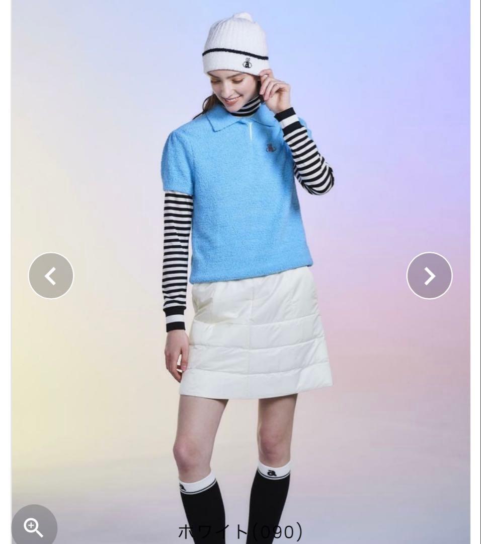 アルチビオ ウエストロゴ中綿撥水スカート 36 白