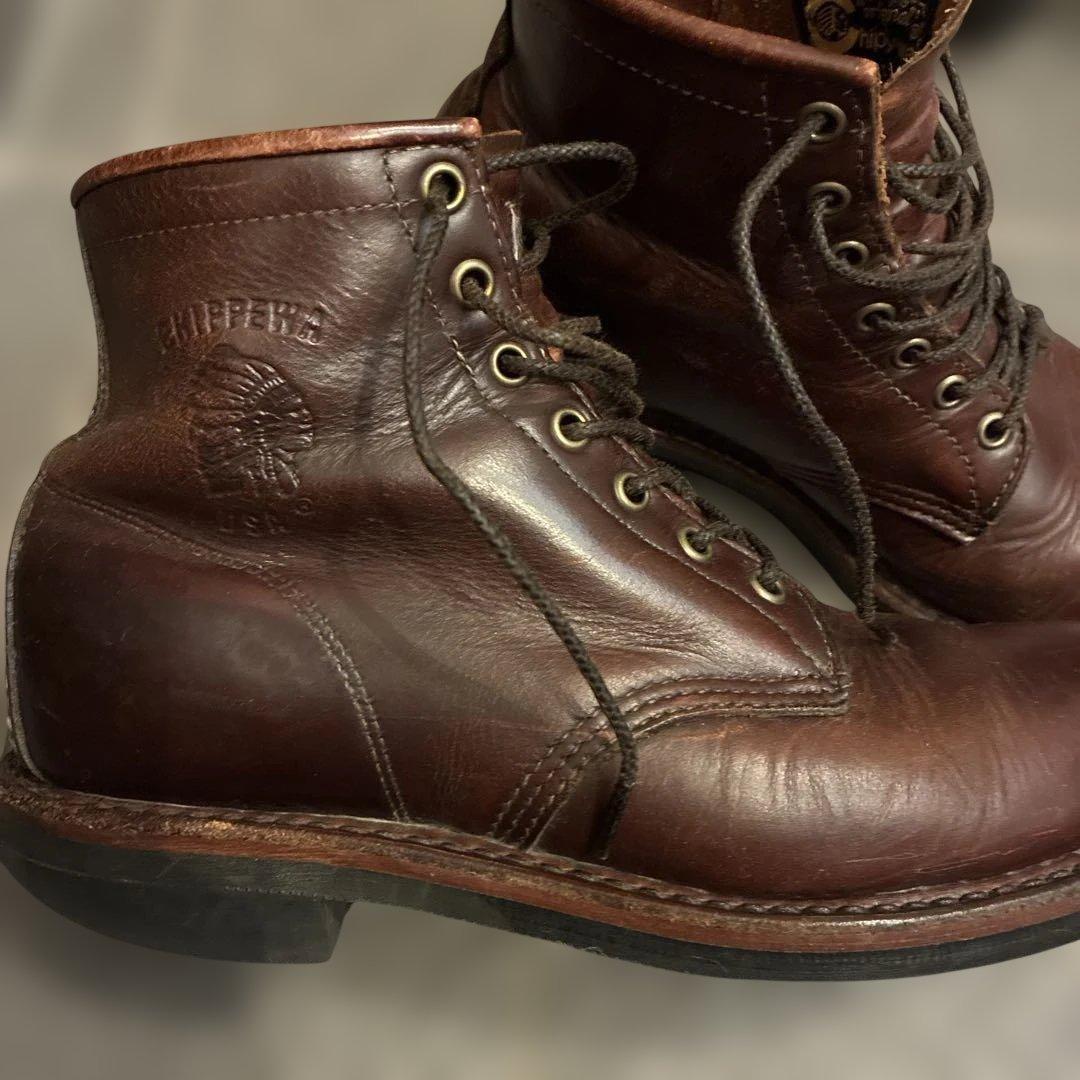 か*わ様 Chippewa ブラウンレザーブーツ