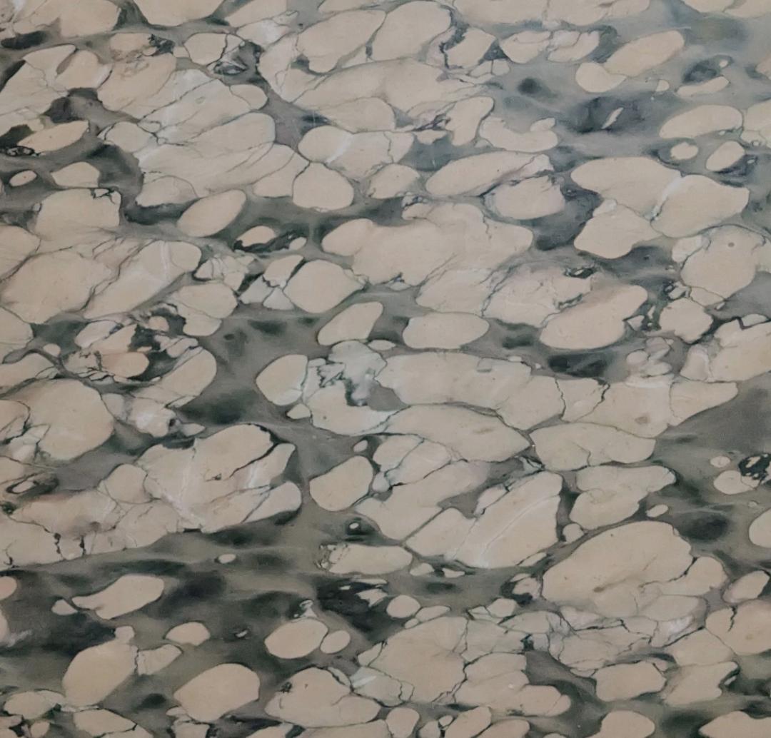 【石渠方硯　豆斑玉石　大型加厚6㎏】◆淡紫と深緑の豆斑美石 ◆珍品◆布化粧箱