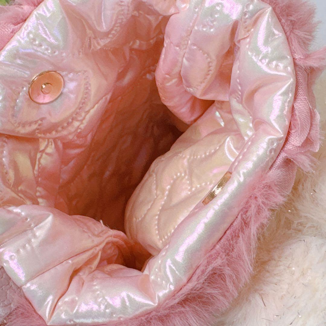 ゆ*ら様 コヤンイサムチョン♡インドパール刺繍リボン×薔薇ファーうさルミちゃんの