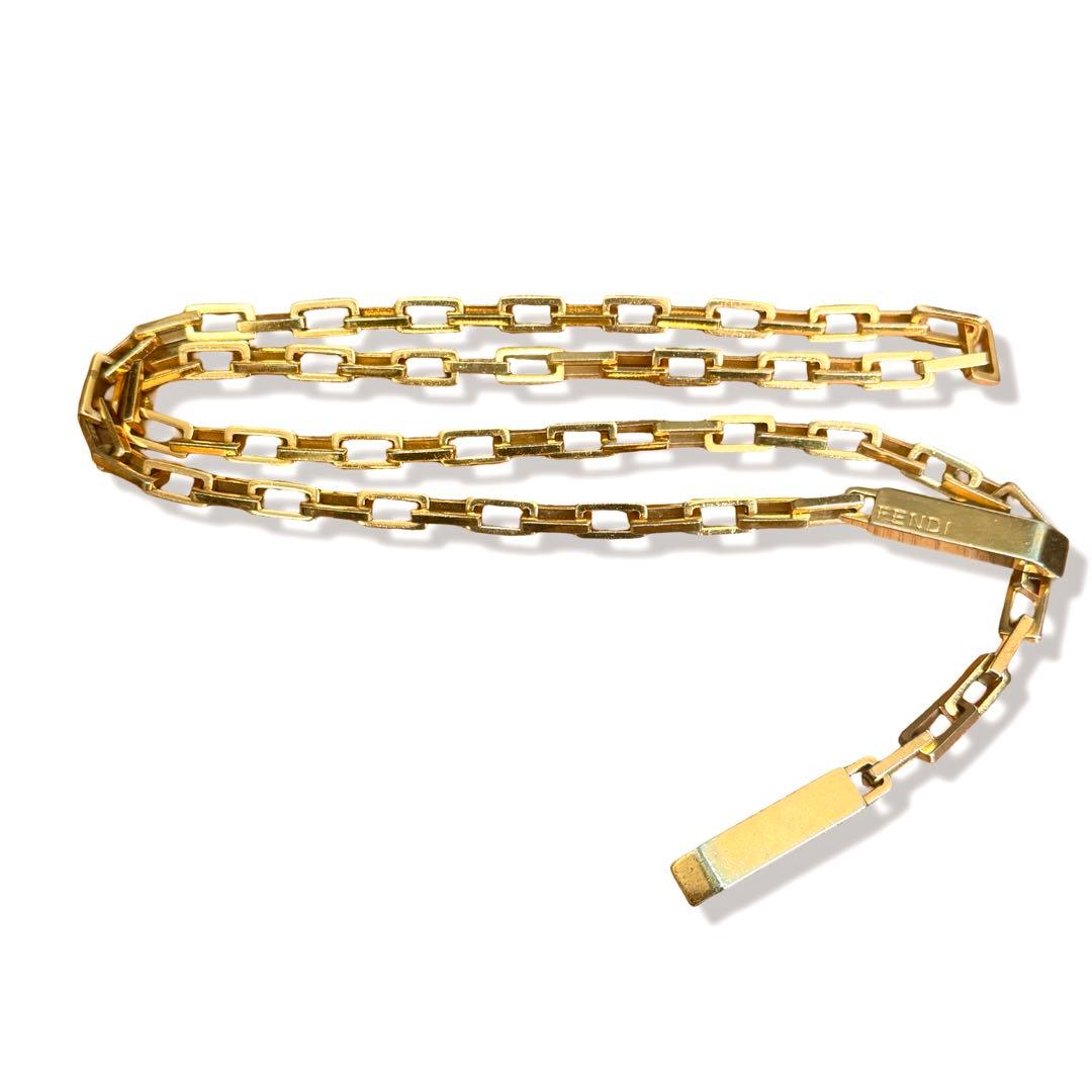 一点物　FENDI フェンディ チェーン ゴールド ベルト 送料無料