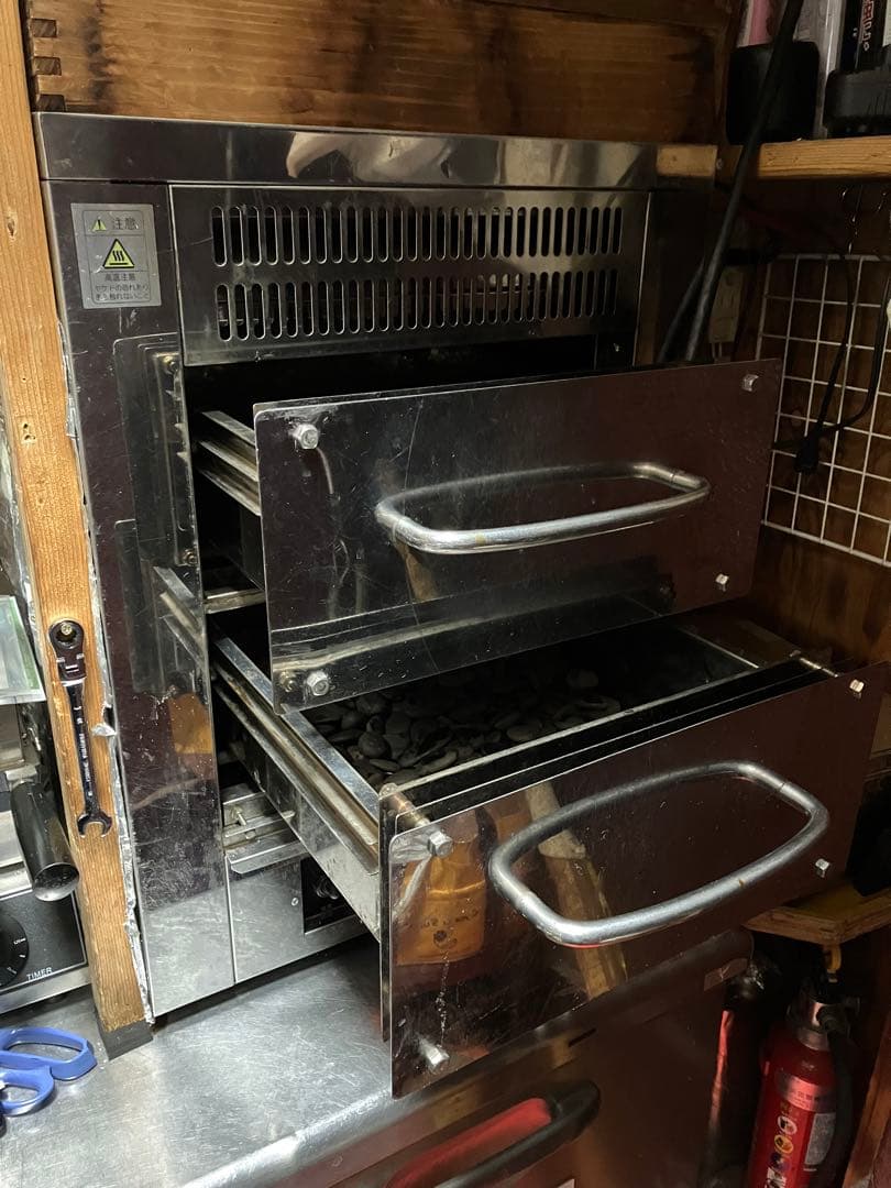 【引き取り限定】タイジ電気ロースター　赤外線　電気式焼き芋　2段　TEY-202