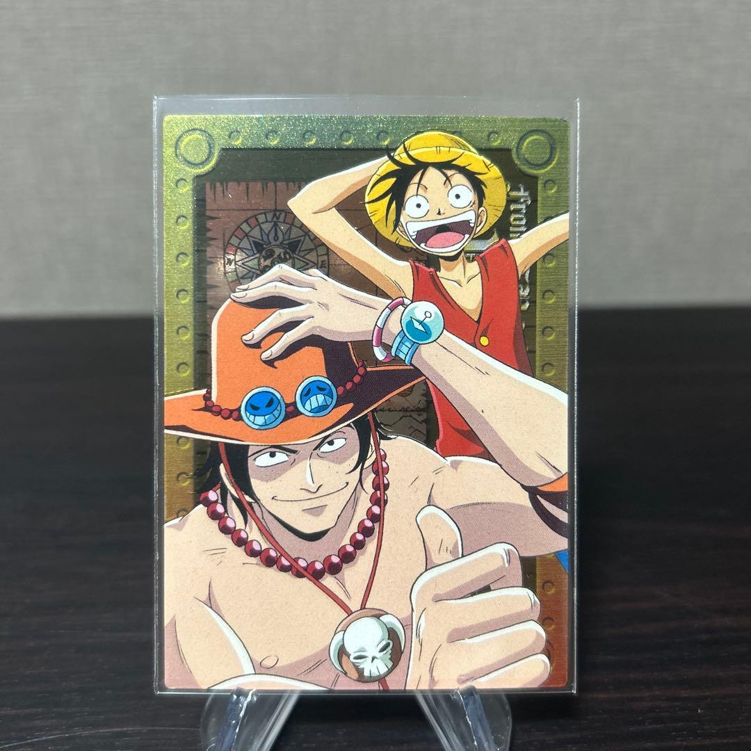 ワンピース　アマダ エッチングカード ルフィ エース 初期 レア 当時