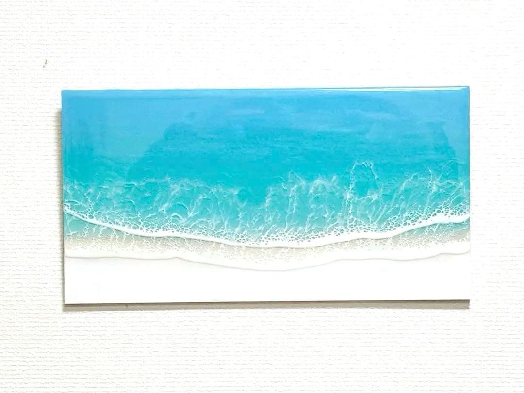 人生の再スタートを迎える方へ 海レジンアート 42×22cm