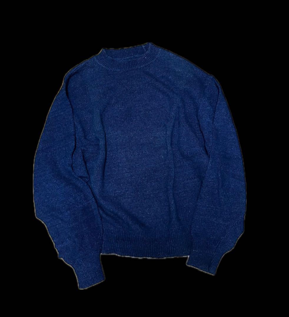 Comoli インディゴ　クルーネックニット　サイズ1【美品】
