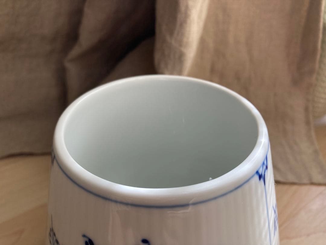 ロイヤルコペンハーゲン　ブルーフルーテッドプレイン　フラワーベース　S