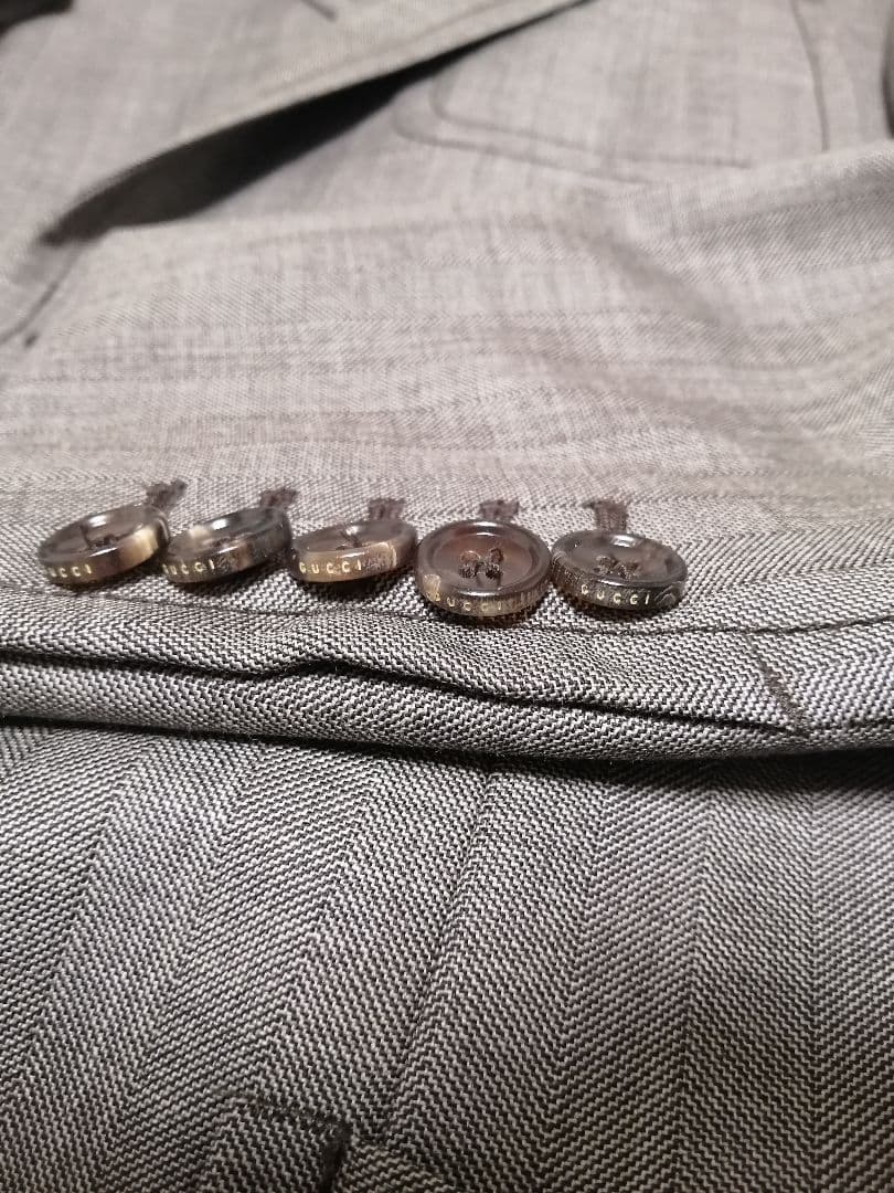 GUCCI テーラードジャケット 44 ヘリンボーン