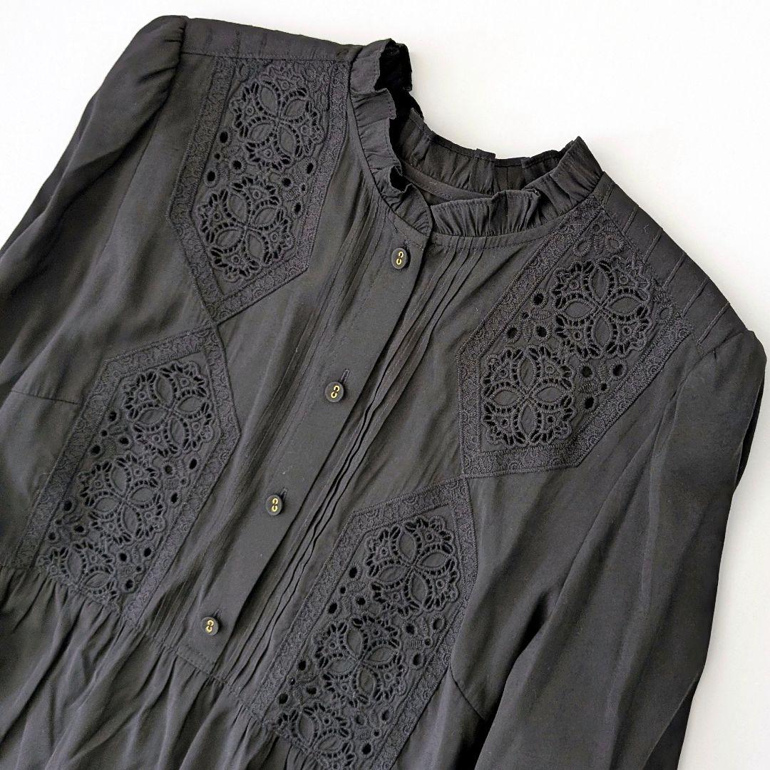 極美品 グレースコンチネンタル ダイアグラム ピンタックカットワークチュニック