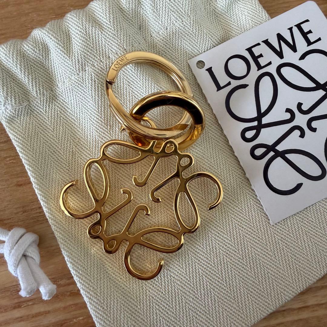 【LOEWE】箱・巾着付　ロエベ　アナグラムキーリング