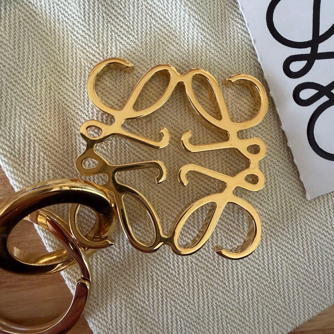 【LOEWE】箱・巾着付　ロエベ　アナグラムキーリング