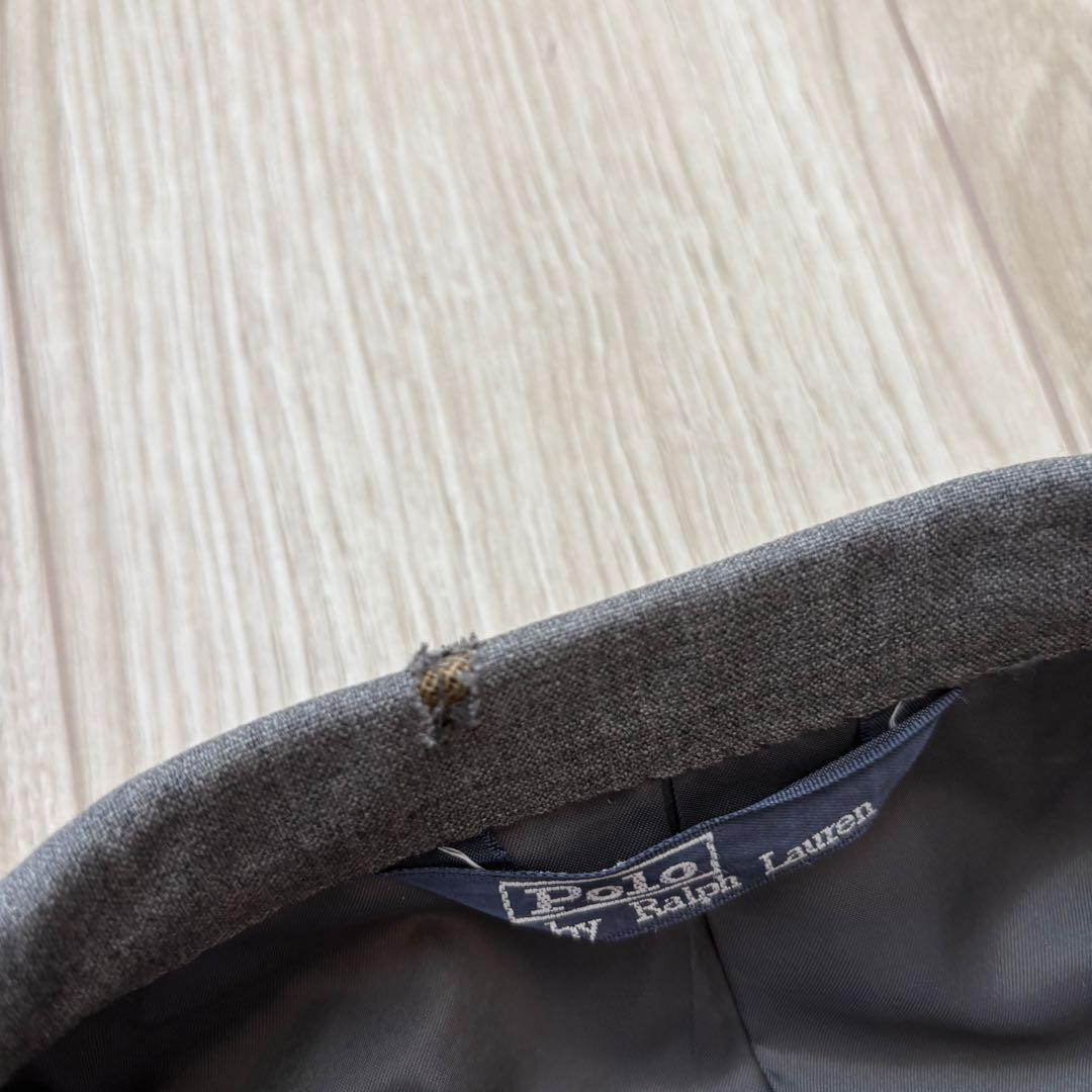 【希少】ポロバイラルフローレン メンズスーツ グレー 金ボタン S ダブル