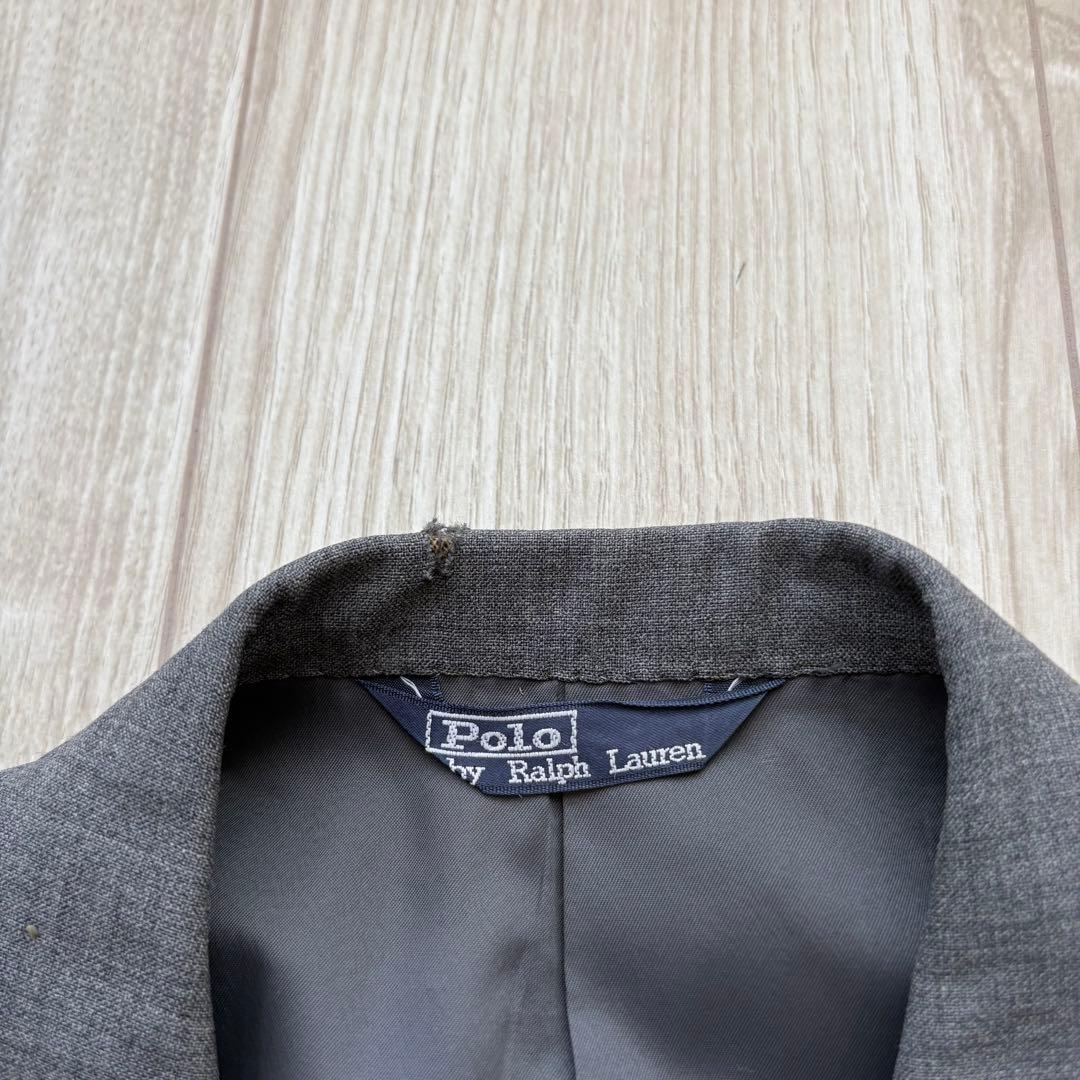 【希少】ポロバイラルフローレン メンズスーツ グレー 金ボタン S ダブル