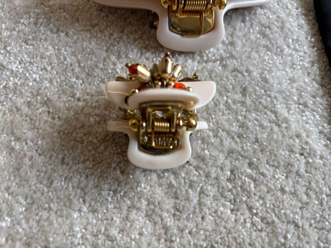 春限定　acca ヘアクリップ 2個セット　大小 薄ピンク