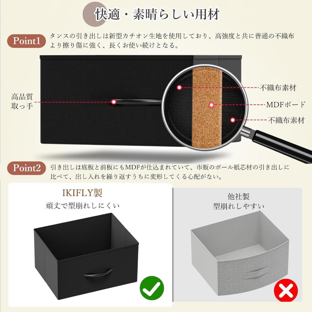 IKIFLY 収納チェストロータイプ テレビ台 テレビボード 引き出し ローボー