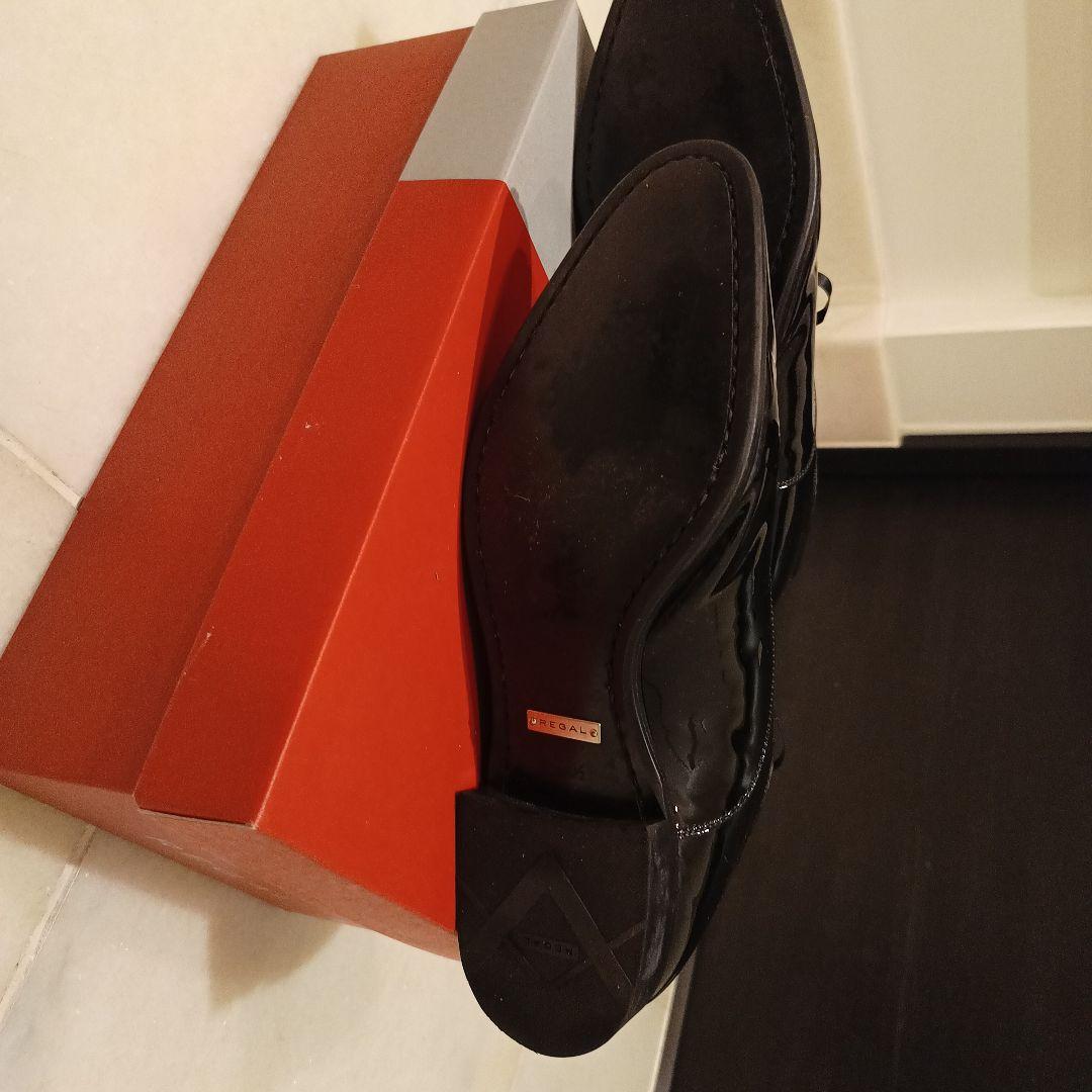 REGAL エナメル ブラック ドレスシューズ メンズ 24.5センチ