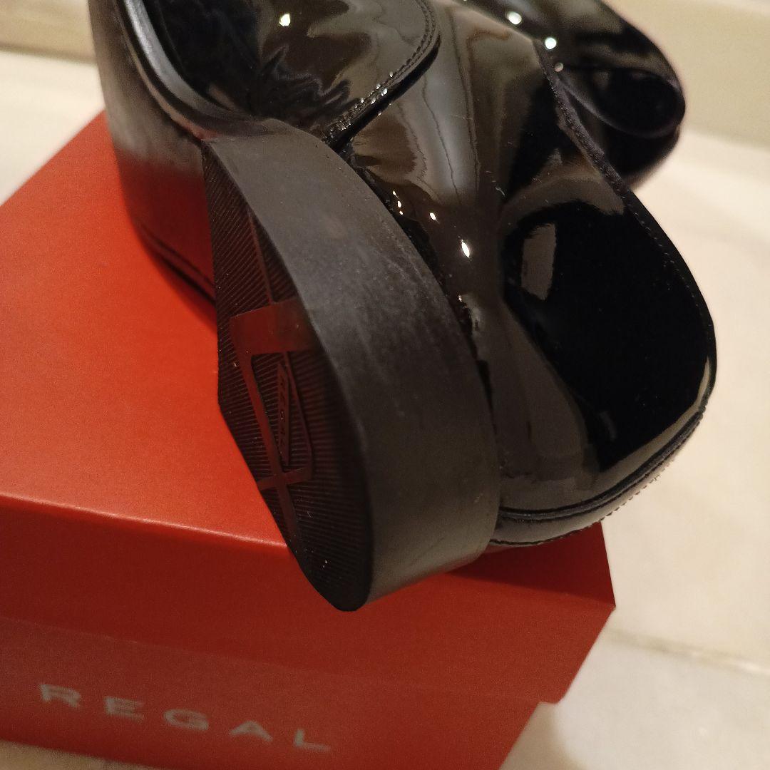 REGAL エナメル ブラック ドレスシューズ メンズ 24.5センチ