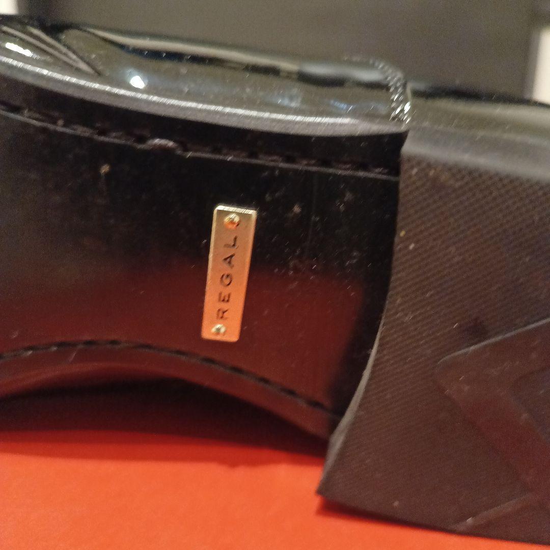 REGAL エナメル ブラック ドレスシューズ メンズ 24.5センチ