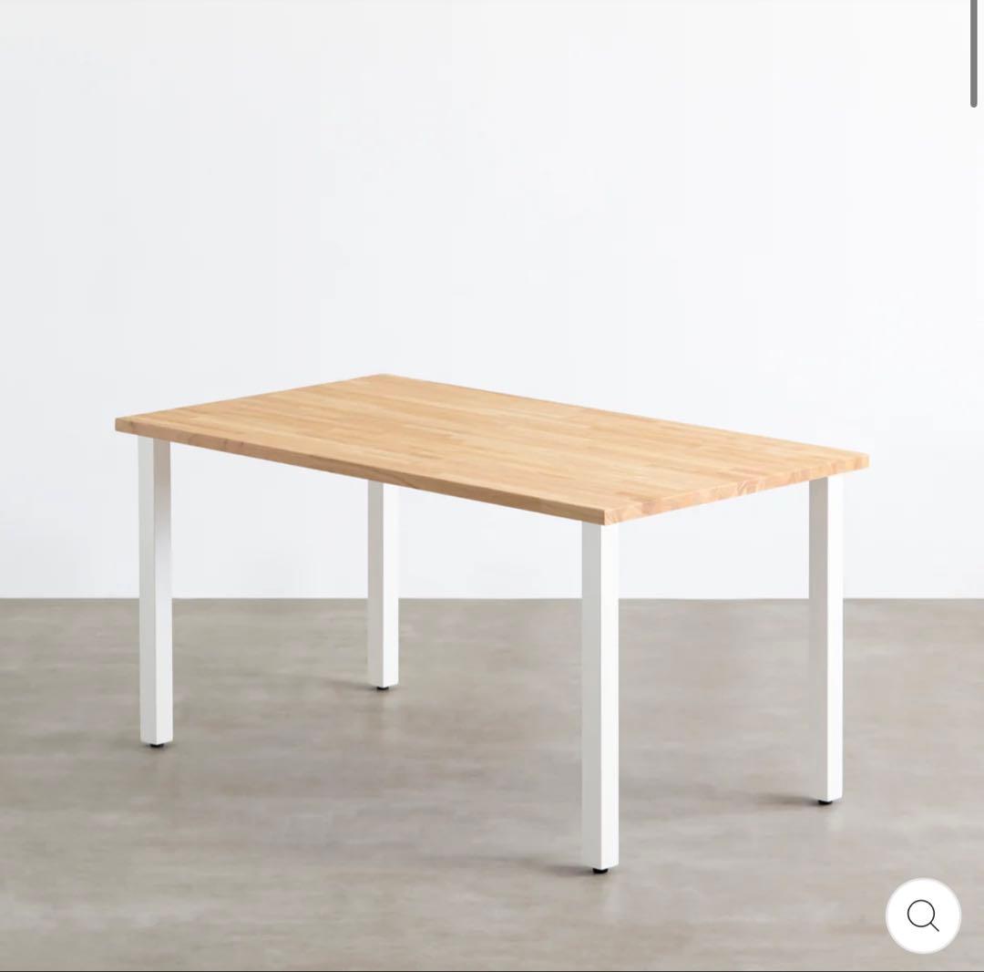 新古品【KANADEMONO】ラバーウッドデスク