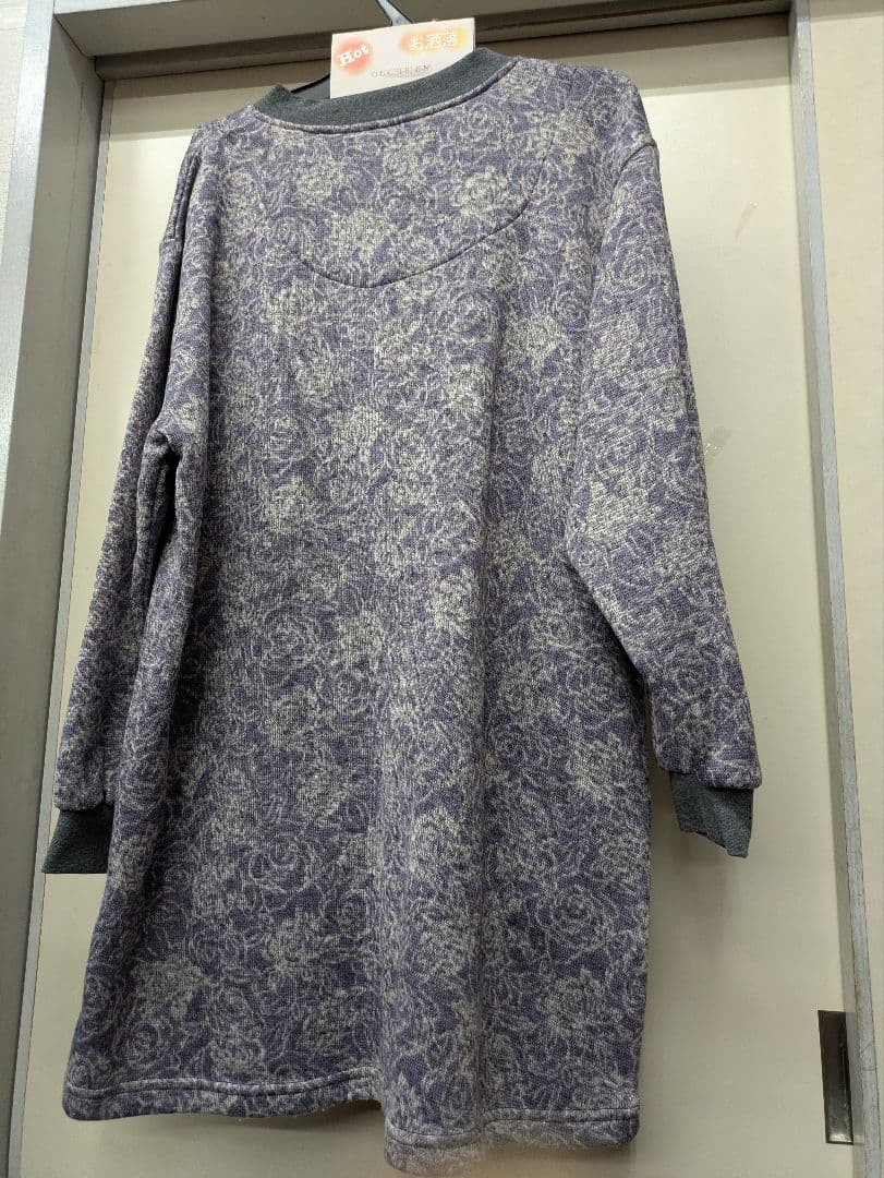 冬物　オシャレデザイン　あったか裏起毛　スモック　ゆったりサイズ