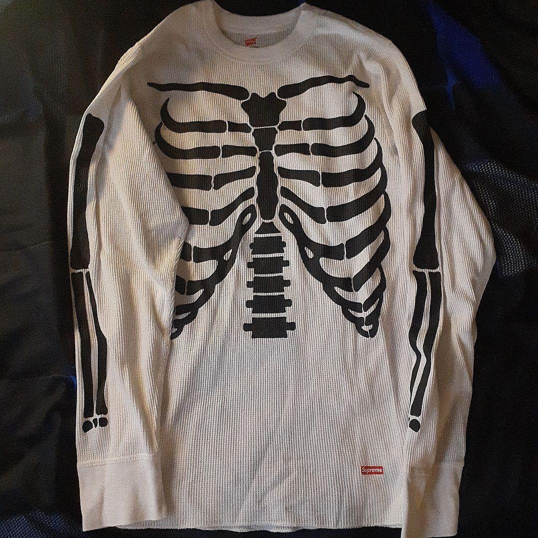 Supreme×Hanes　骨格　bone　サーマル　サイズ貴重　S