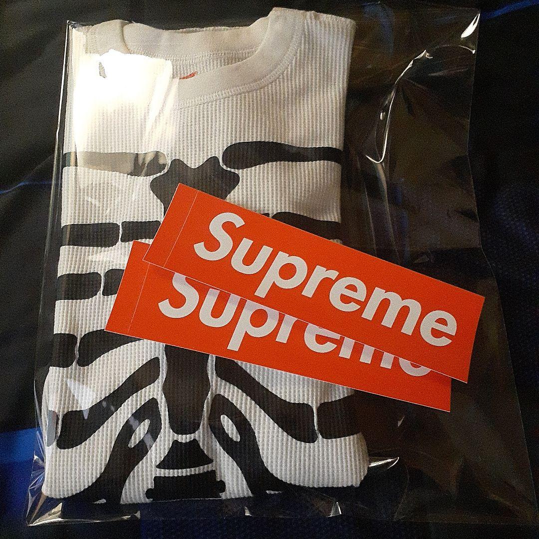 Supreme×Hanes　骨格　bone　サーマル　サイズ貴重　S