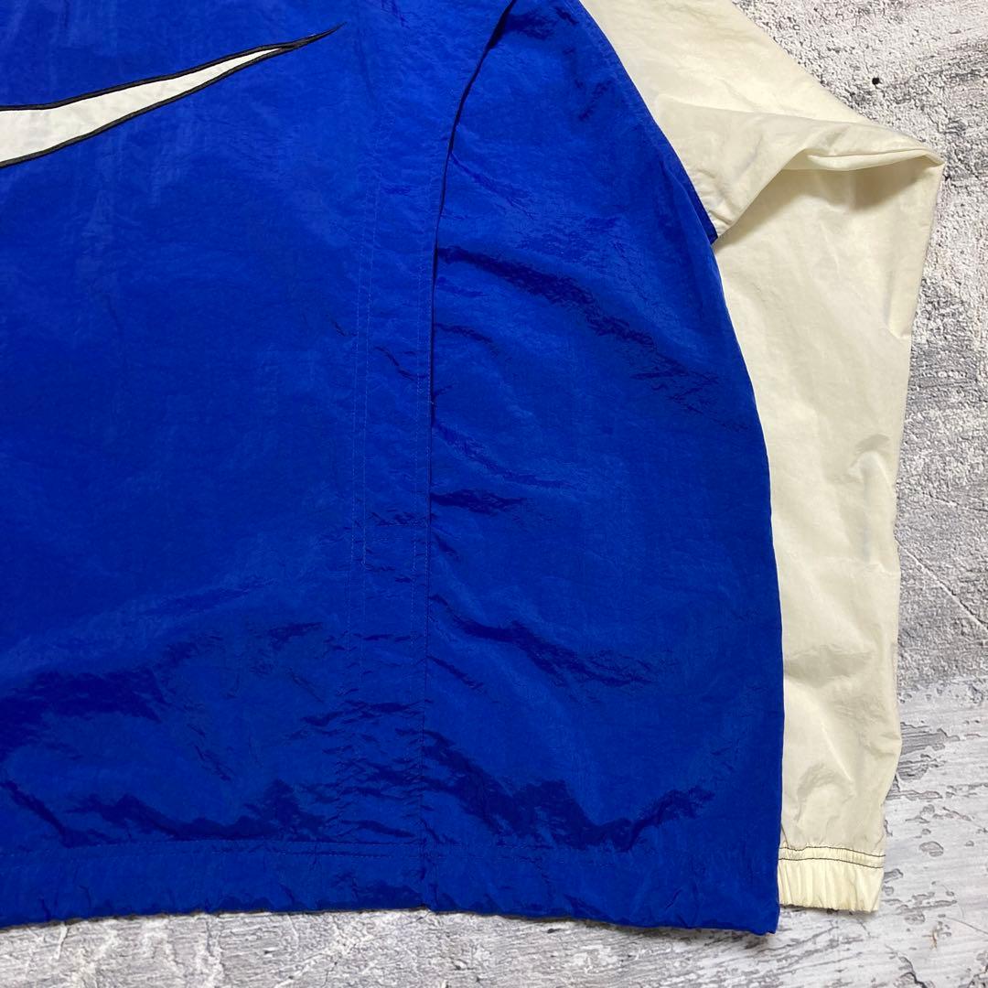 NIKE 90s 銀タグ ナイロンジャケット ビッグスウッシュロゴ XXL