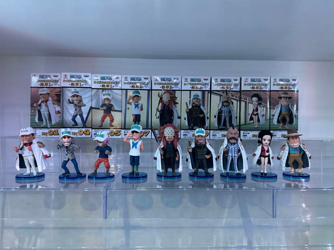 【箱あり開封品9点セット】ワンピース ワーコレ 海軍2 コンプ、海軍1 3点