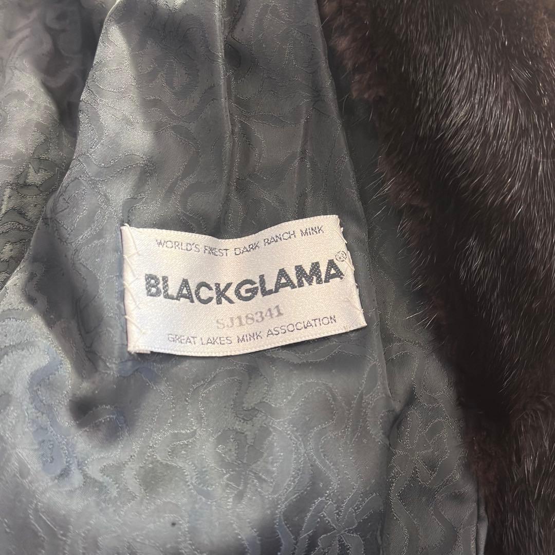 毛並み◎ブラックグラマ ダークミンク ロングコート 大きいサイズ 本毛皮　ミンク