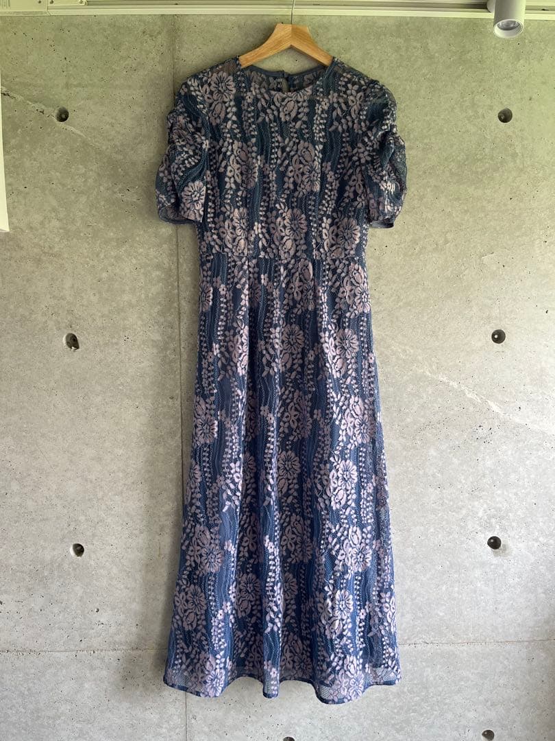 Kaene 配色レース ワンピース お呼ばれドレス ¥29,700