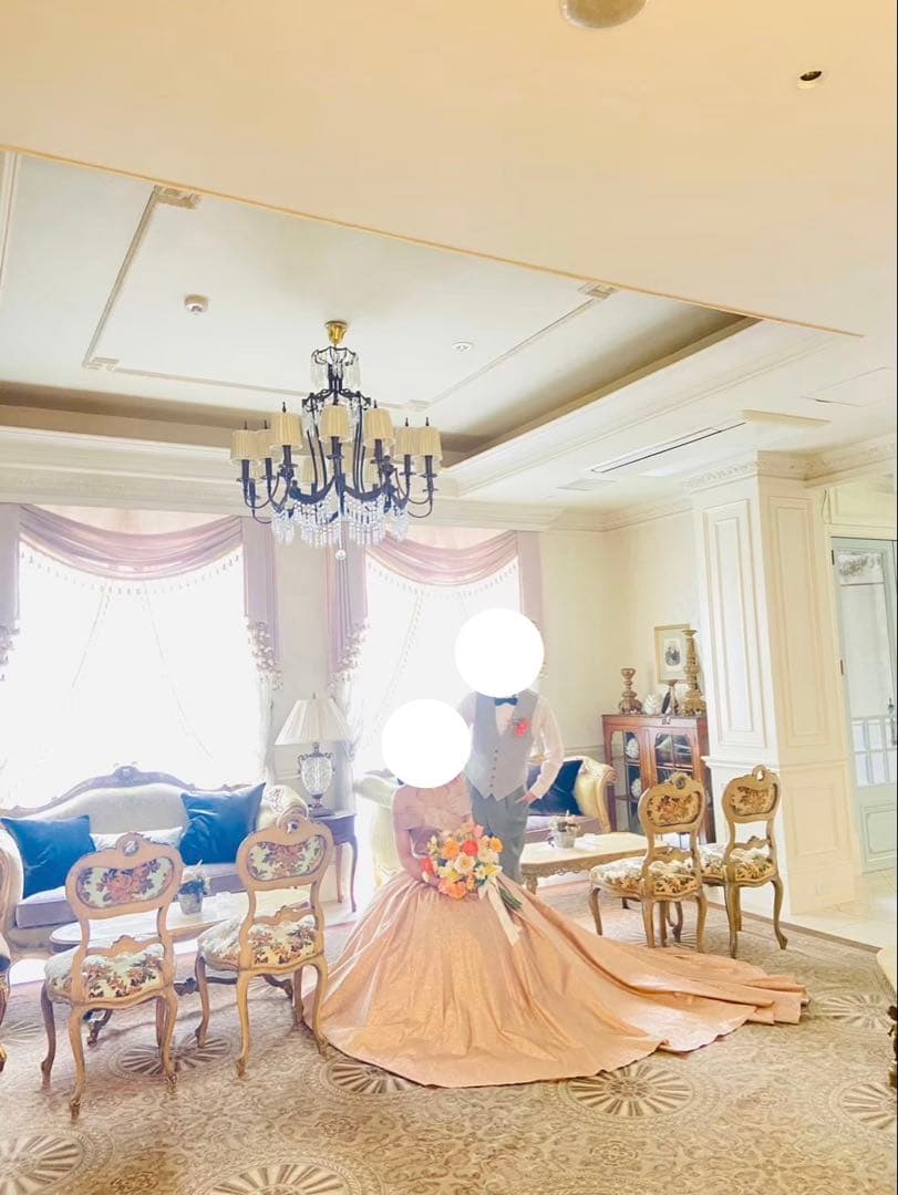 ゴールド ウェディングドレス　カラードレス