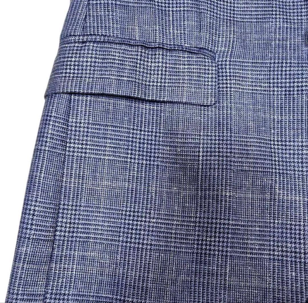 Ralph Lauren/シルクx リネン／グレンチェック/テーラードジャケット