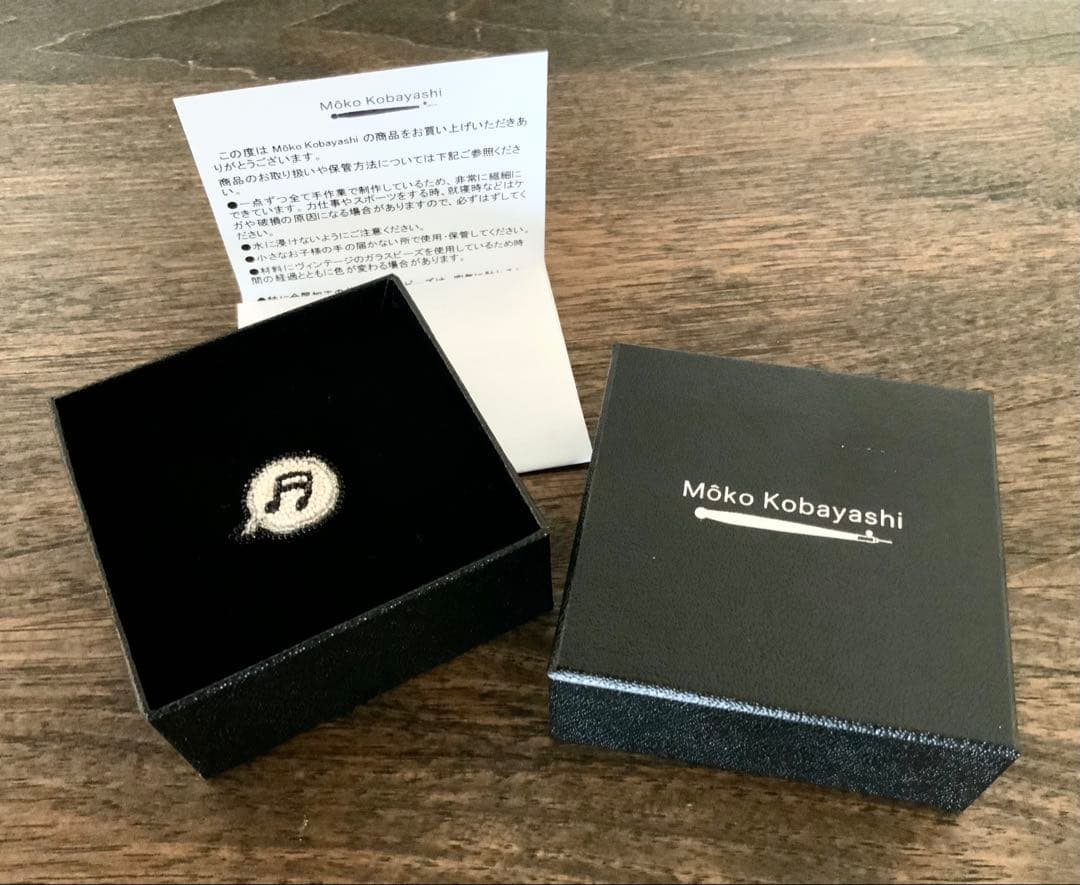 未使用 メゾン・デ・ ペルル 小林モー子 イニシャル音符 PIN ピンブローチ