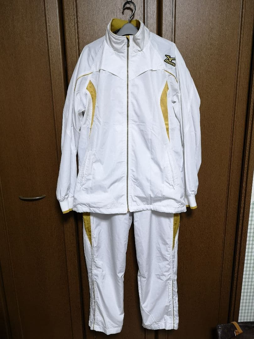 Mizuno Pro ジャージ セットアップ ホワイト/ゴールド サイズO